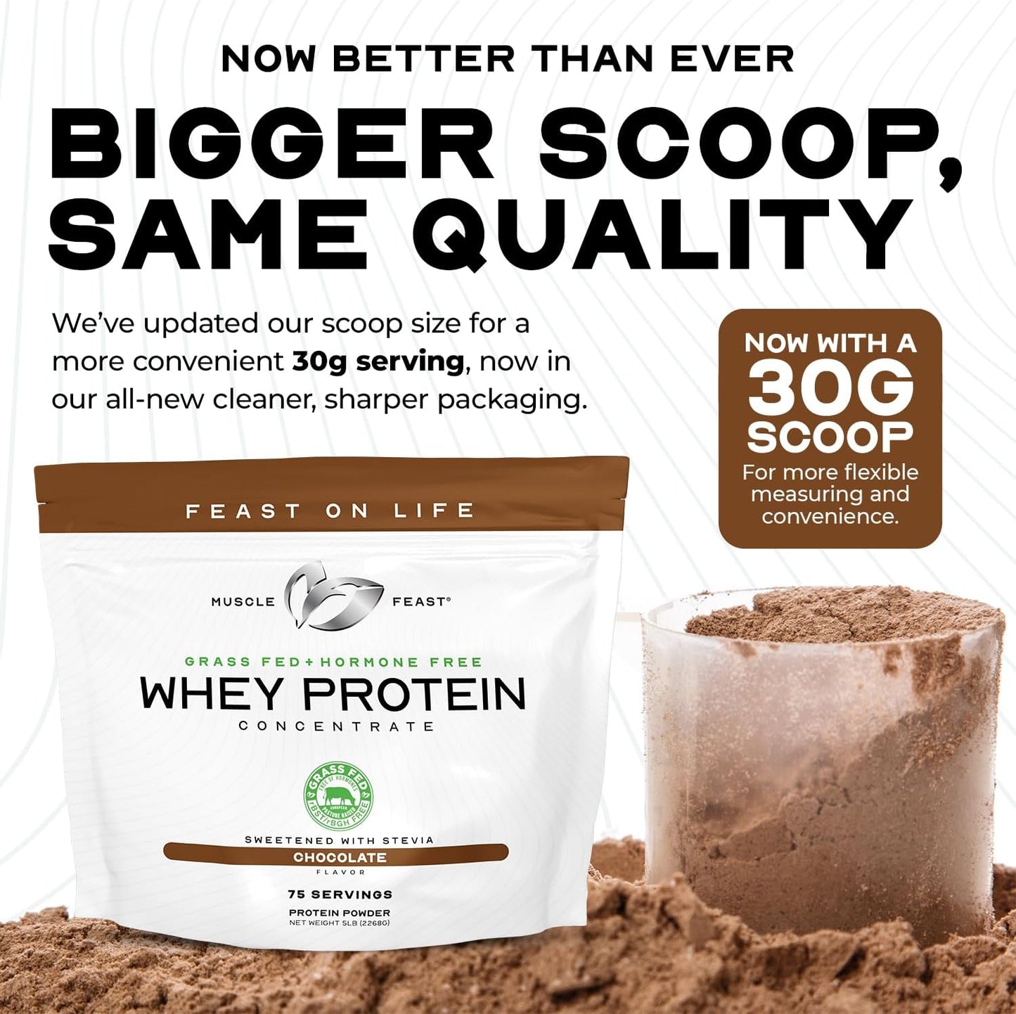 Muscle Feast Grass-Fed Whey Protein Concentrate Powder