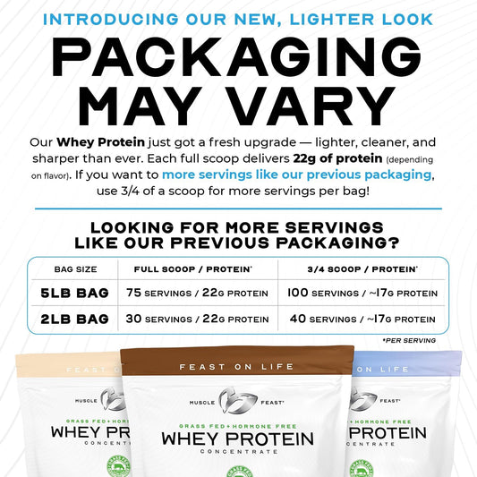 Muscle Feast Grass-Fed Whey Protein Concentrate Powder