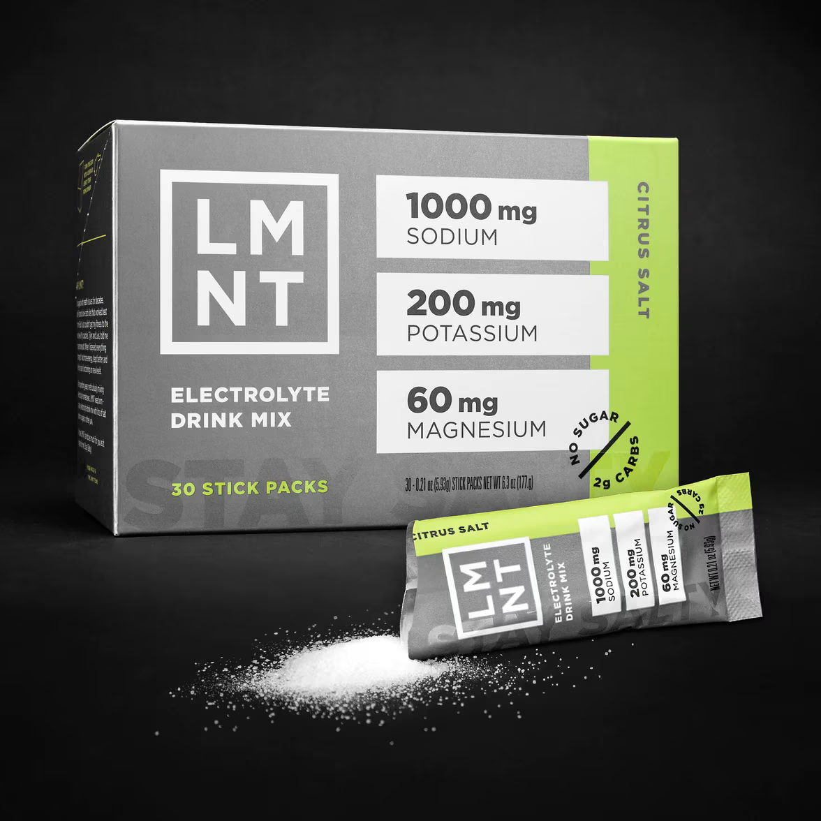LMNT Zero-Sugar Electrolyte Drink Mix | 30 Stick Packs